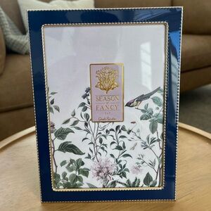 Season of Fancy 5x7 Picture Frame Navy Gold Vintage Dwell Studios